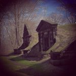 Crypts and mausoleums dot the landscape