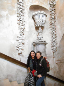 Cat and Christoph at Bone Church
