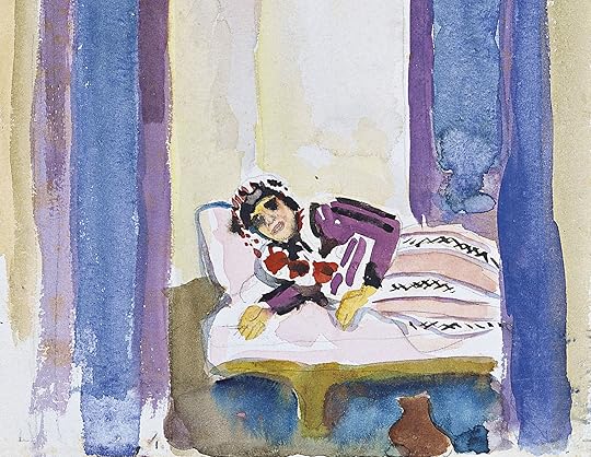August_Macke_-_Eine_Frau_auf_einem_Divan_(1914)