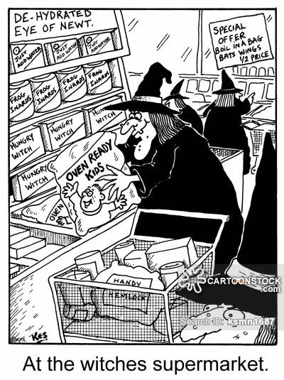 At the witches supermarket.