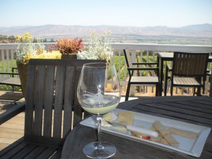 Winery patio, central valley, California