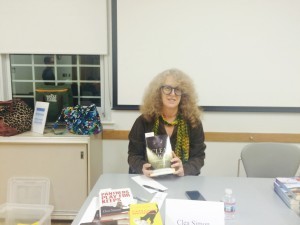 Clea Simon moderates our panel in Wilmington