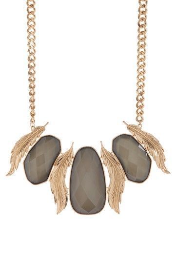 Feather statement necklace