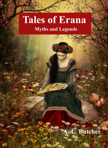 a lady in a medieval gown sitting on a stone and reading a book