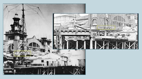 The front of the Venice Auditorium appears in both images, along with a 