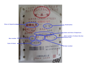 Read a Chinese Bus Ticket Survive Travel