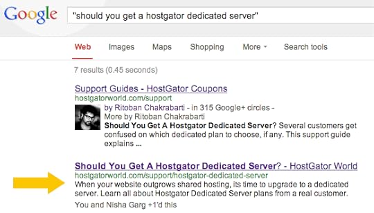 search result before Google 404 cache