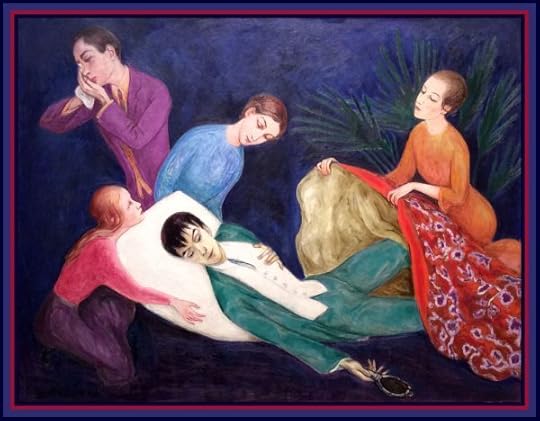 One of his most famous self paintings, The Dying Dandy.