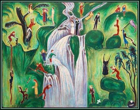 A particularly famous painting, The Waterfall.