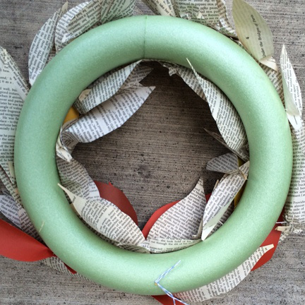 Wreath back was photographed when the front was complete.