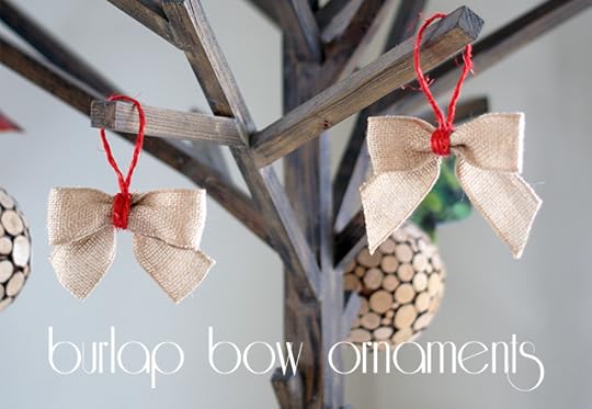 Burlap Bow Ornaments