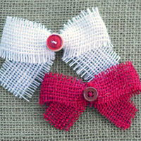 Burlap & Button Bows