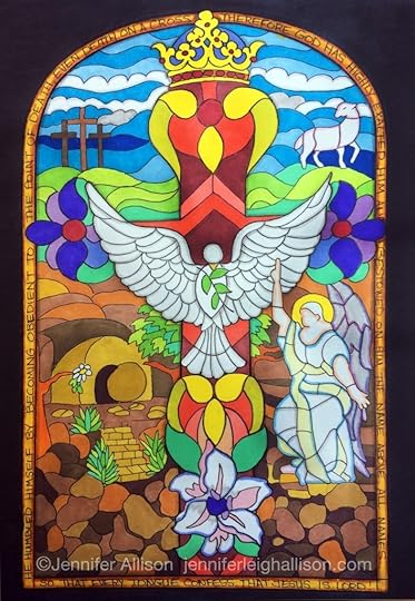 Stained Glass Window Illustration