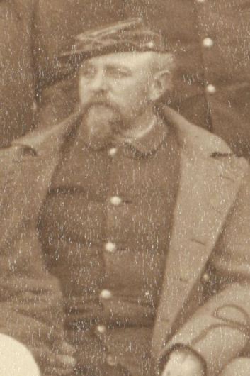 Captain Charles S. Ilsley, Commander, E Troop and 2nd Battalion, 7th Cavalry, at Pine Ridge Agency, 16 Jan. 1891. Cropped from John C. H. Grabill’s photograph, “The Fighting 7th Officers.”