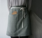 Linen half apron via Etsy