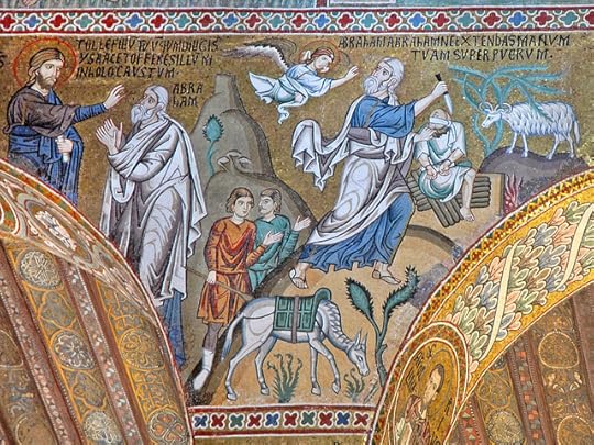 Le sacrifice d'Isaac par Abraham (mosaïques de la Chapelle palatine, Palerme) from Flickr via Wylio