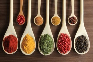 Myriad of spices available to medieval cooks