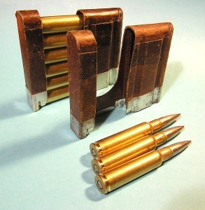 K31 Stripper Clips for Swiss Karabiner Standard issue for Swiss Armed Forces 1933-1958 Image by GaryArgh, wikimedia commons