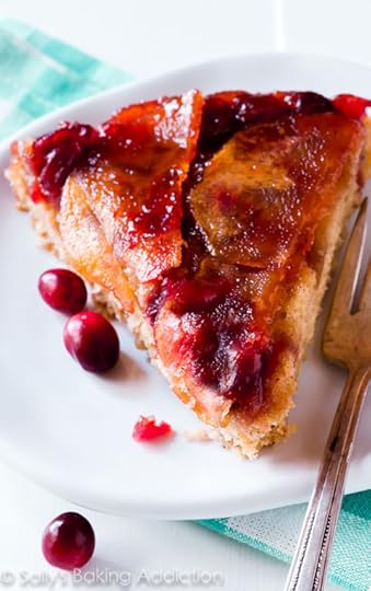 Cranberry Apple Upside-Down Cake by sallysbakingaddiction.com - this fall dessert is full of flavor and incredibly simple to make!