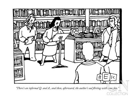 bruce-eric-kaplan-there-s-an-informal-q-and-a-and-then-afterward-the-author-s-sad-flir-new-yorker-cartoon