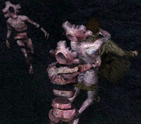 Silent Hill Shattered Memories, the abstract form of the Raw Shock enemies
