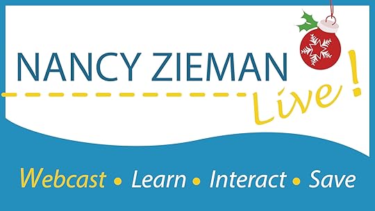 Nancy Zieman Live Webcast on November 22, 2014 featuring Easy Gifts to Sew in Two Evenings or Less. 