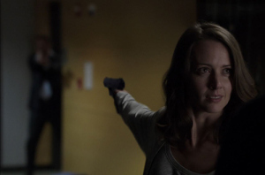 Root takes out a gunman without looking