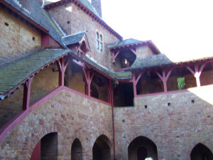 A view from the courtyard of Castle Mantovar (as seen in Castell Coch)