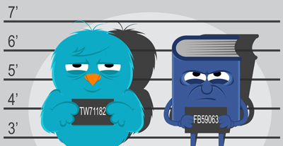 Twitter-vs-Facebook, Photo: articlemarketingco.com