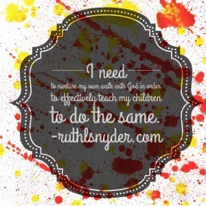 Nurturing walk with God