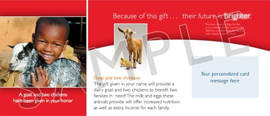 World Vision Honor Gifts