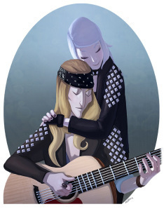 Another amazing image of secondary characters Axyl Thorne and B'rook Turehu as envisioned by Stacy Lefevre.