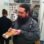 Nate Rosen inspects the details.