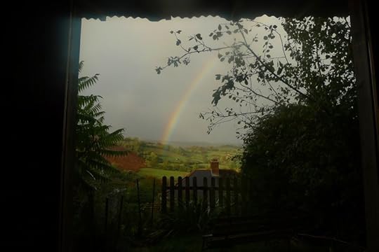 Rainbow through the studio window