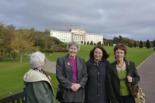 Doing the touristy thing with Jo and Sharon at Stormont