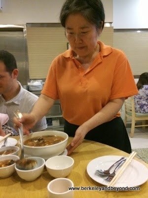 hot & sour soup at Happy Buddha in Flushing, Queens, New York