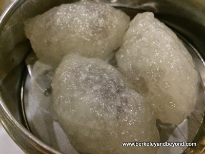 sweet tapioca dumplings at Happy Buddha in Flushing, Queens, New York