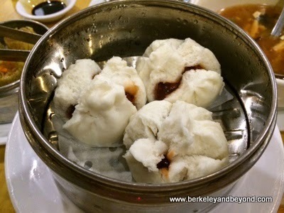 vege roast pork bun at Happy Buddha in Flushing, Queens, New York
