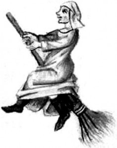 witch on broomstick older history