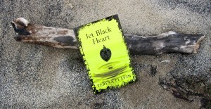 Jet Black Heart on the sands of a Yorkshire beach