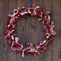 Fabric Scrap Wreath