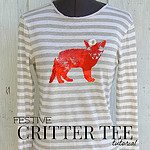 how to make a festive critter tee tutorial via Kristina J blog