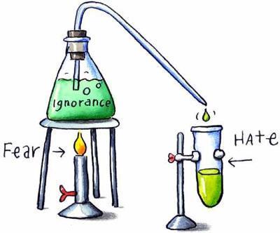 hate as a distillate created by fear