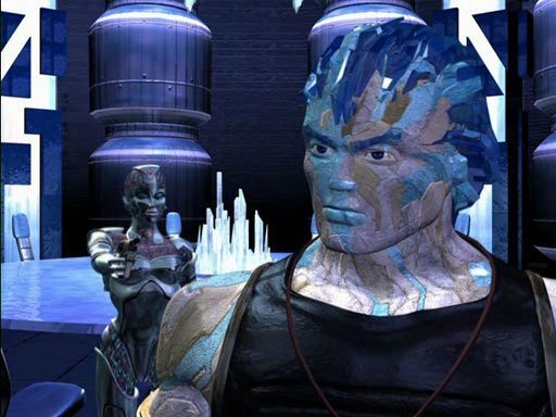 Graveheart and Tekla on Planet Ice in Shadow Raiders