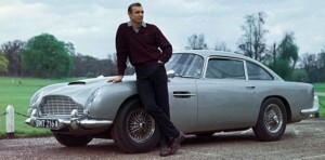 Sean Connery and his Aston Martin Image from Goldfinger Many books have been thrown from this car.