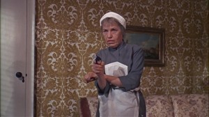Rosa Klebb -- Room service gone bad. Image from From Russia with Love