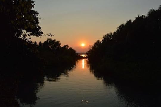 Elk rapids at sunset. Photo by 
