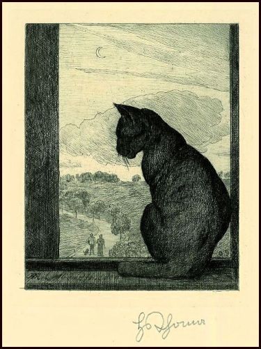 Die Katze by Hans Thoma