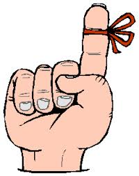 Remember (image of a hand with a string tied around rhe index finger