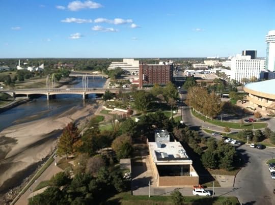 Arkansas River braiding through Wichita
